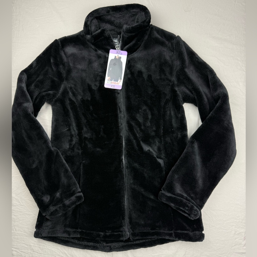 32 Degrees Women’s Black Plush teddy Jacket New size XS